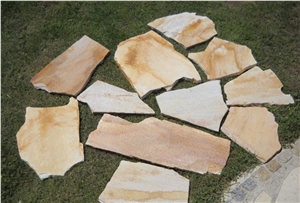 Solnhofen Stone Random Flagstone, Beige Limestone