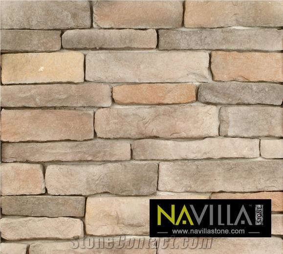 Beige Sandstone Combination Stone Wall Covering