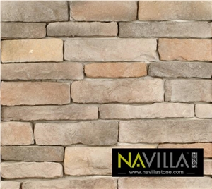 Beige Sandstone Combination Stone Wall Covering