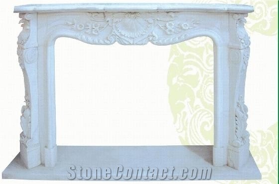 Marble Fireplace,white Color Fireplace