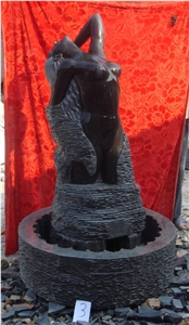Padang Dark Granite Sculpture, Black Granite Sculpture