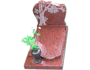 Red Granite Gravestone