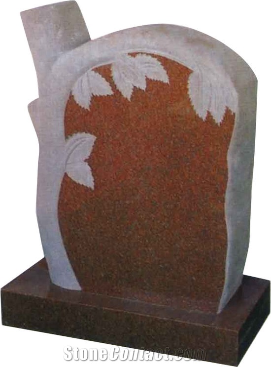 Red Granite Tombstone, Headstone