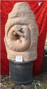 Statue Sculpture, Beige Granite Sculpture