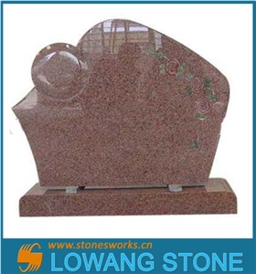 Multicolor Red Granite Headstone& Tombstone