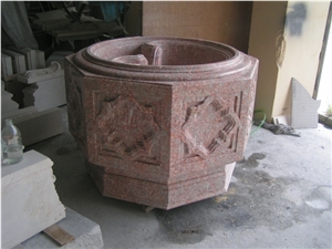 Red Agate Marble Water Font Fountain