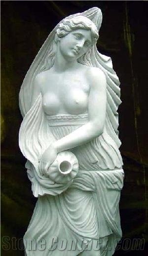 White Marble Figure Sculpture