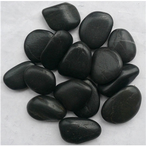 Black Natural Stone Garden Pebble