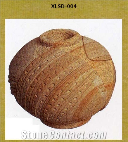 Sandstone Carving Pot Artifacts, Handcrafts