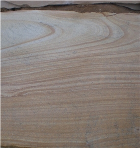 Wooden Vein Sandstone Slab, China Yellow Sandstone