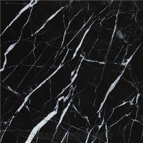 China Marquina Marble Slabs & Tiles, China Black Marble