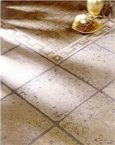 Noche Travertine Floor Tile, Turkey Brown Travertine