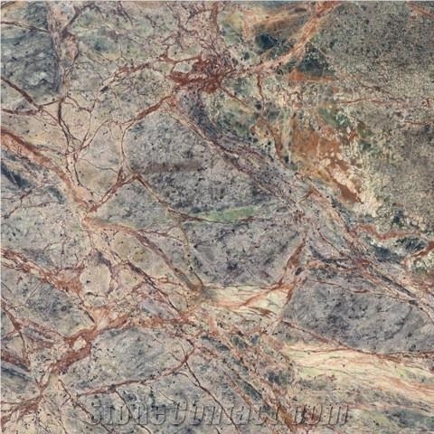 Forest Web Green Marble Slabs & Tiles