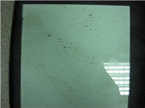 White Travertine Laminated with Glass Tile