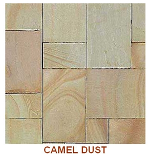 Camel Dust Sandstone Slabs & Tiles, India Yellow Sandstone