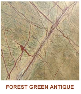 Forest Green Antique Marble Slabs & Tiles, India Green Marble