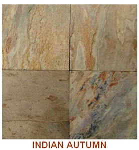 Indian Autumn Slate Slabs & Tiles