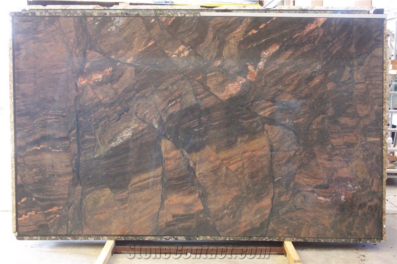 Capolavoro Granite Slab, Brazil Brown Granite