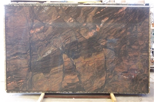 Capolavoro Granite Slab, Brazil Brown Granite