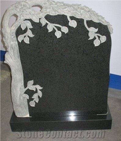 Black Granite Tombstone