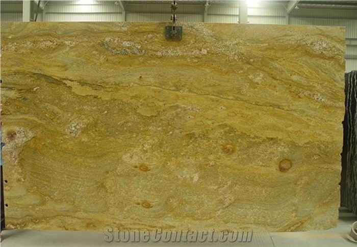 Golden King Granite Slab, Brazil Yellow Granite