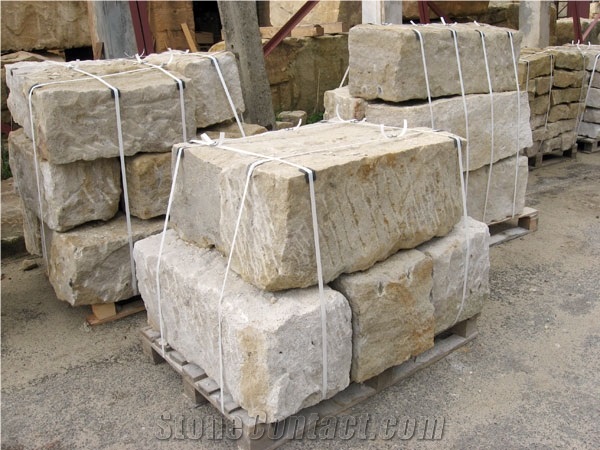 Radkow Sandstone Blocks, Poland Beige Sandstone