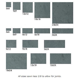 Natural Cleft-Gauged Slate Flooring