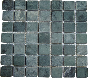 Green Marble Natural Honed Mosaic