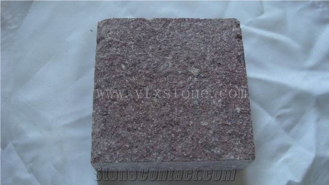 Red Granite Paving Stone Cobblestone