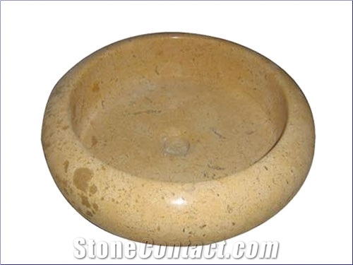 Beige Limestone Bowl