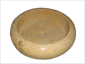 Beige Limestone Bowl