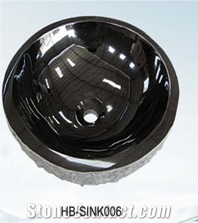 Shanxi Black Granite Round Sink Hb-Sink006
