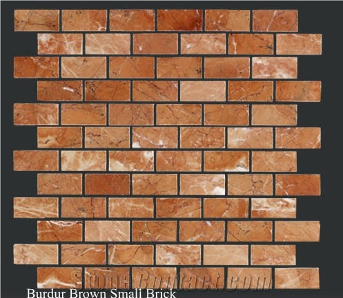 Burdur Brown Small Brick Mosaic