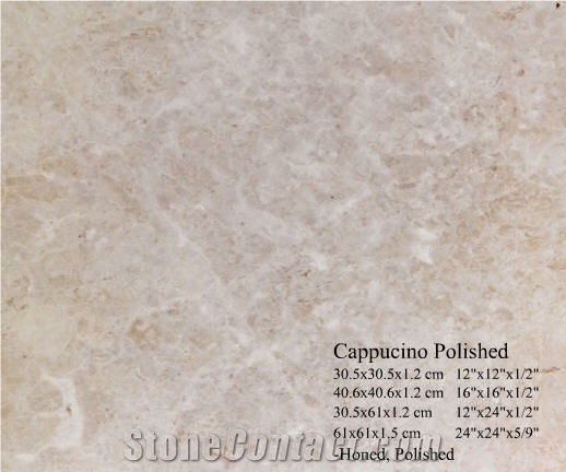 Cappucino Marble Polished Slabs & Tiles, Turkey Beige Marble