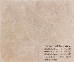 Commercial Travertine Slabs & Tiles, Turkey Beige Travertine