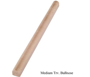 Medium Travertine Bullnose Moulding