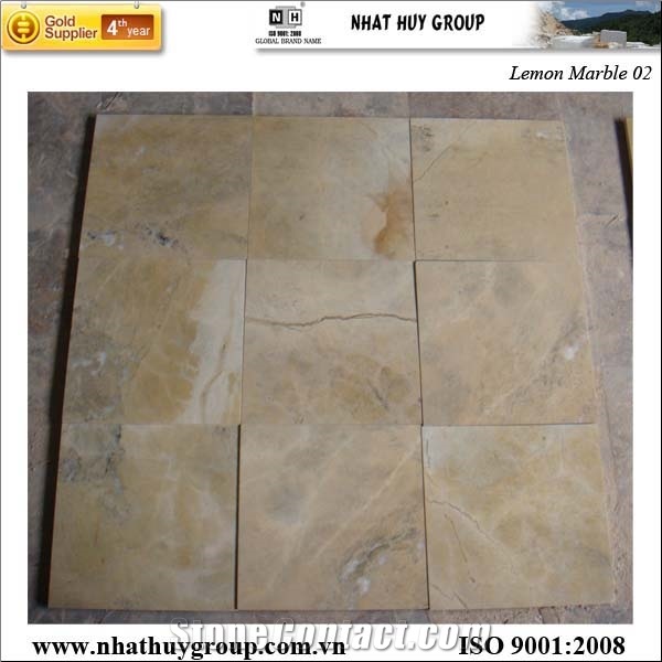 Lemon Yellow Marble Tiles Slabs, Polished Marble Floor ...