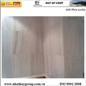 Milk White Marble Tiles & Slabs, White Polished Marble Floor Tiles, Wall Tiles