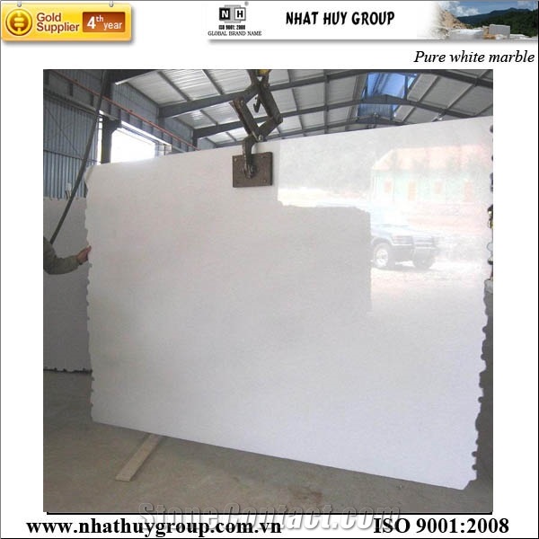 Pure White Marble Slab (gangsaw Size)