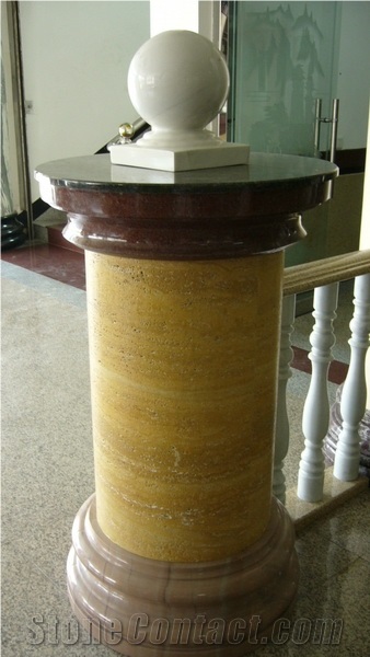 Travertine and Marble Columns
