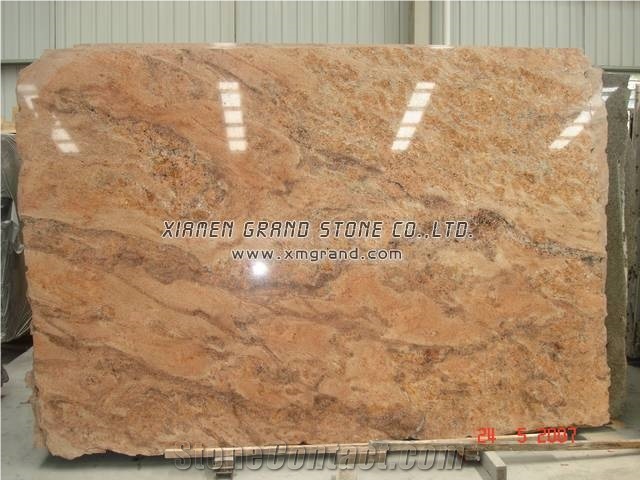 Vyara Gold Granite Slab, India Yellow Granite