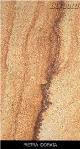 Pietra Dorata Sandstone Slabs & Tiles, Italy Yellow Sandstone