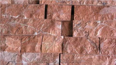 Ritsona Royal Red Split Faced Marble Slabs & Tiles, Greece Red Marble