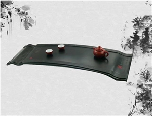 Handmade Tea Tray, Black Granite Tea Tray