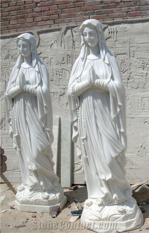 White Marble Religious Sculpture