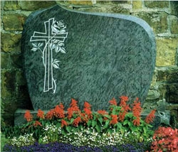Stone Grave, Grey Granite Monument, Tombstone