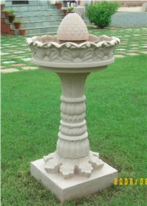 White Sandstone Garden Fountain