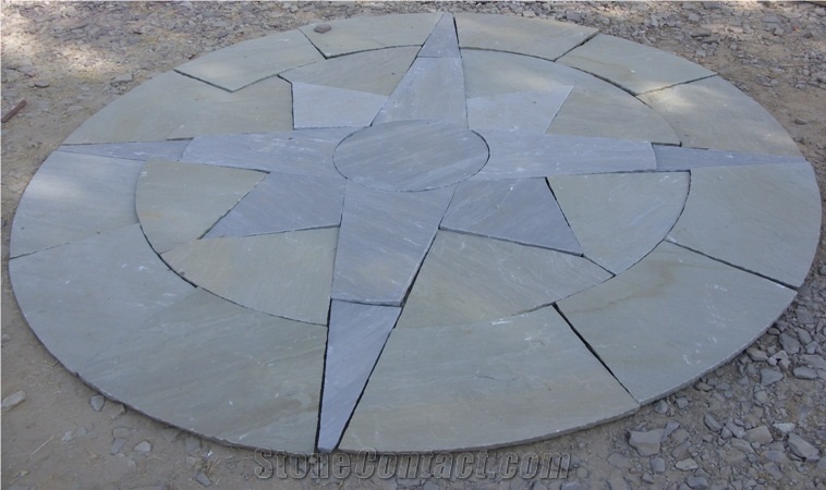 Kandla Grey Sandstone Pavings, Circles