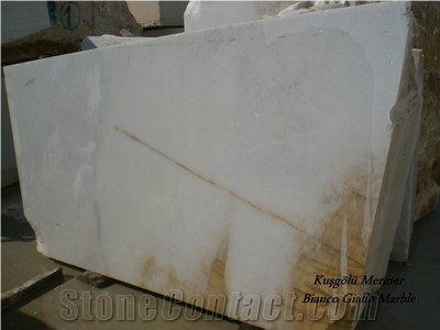 Bianco Giallo Marble Block, Turkey White Marble