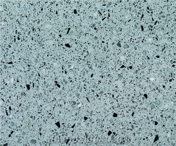 Aqua Blue Small Grain Synthetic Marble - BF1032